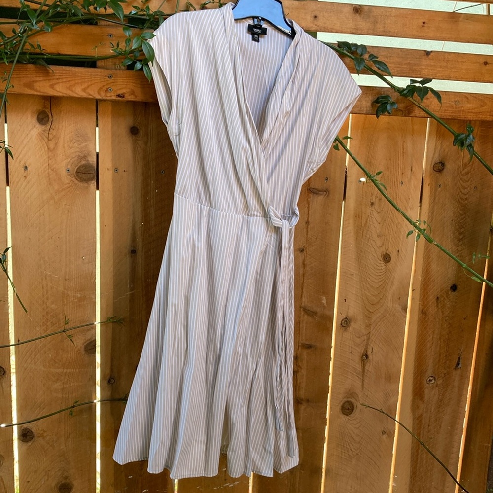 Wesc Cream and white Midi Dress